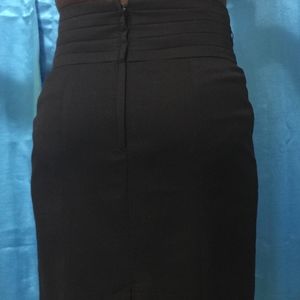 High Waisted Black Pencil Skirt